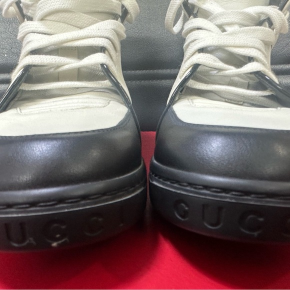 High top leather authentic Gucci shoes.